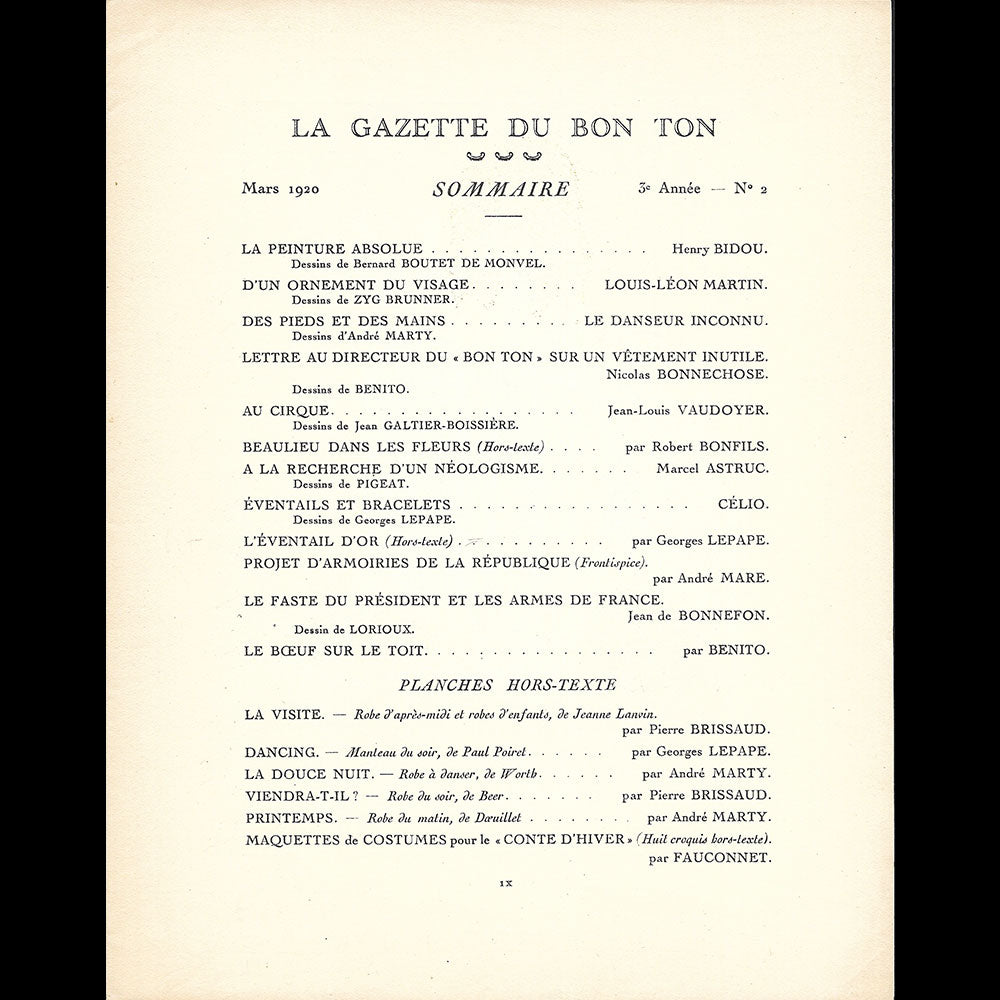 Gazette du Bon Ton (n°2, 1920)