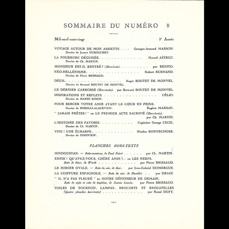 Gazette du Bon Ton (n°8, 1920)