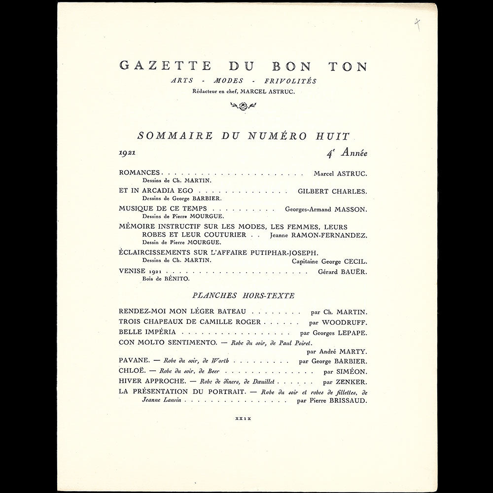 Gazette du Bon Ton (n°8, 1921)