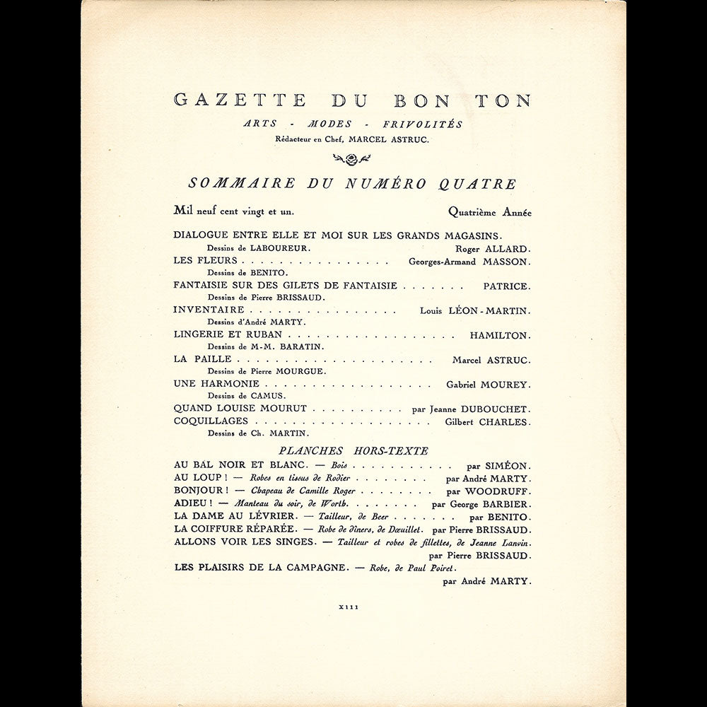 Gazette du Bon Ton (n°4, 1921)