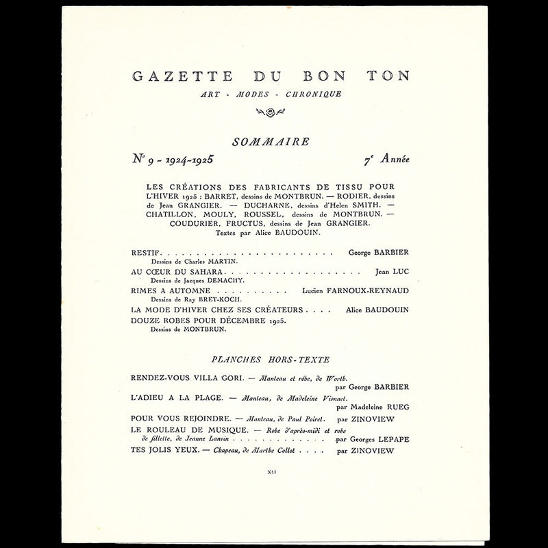 Gazette du Bon Ton (n°9, 1924-1925)