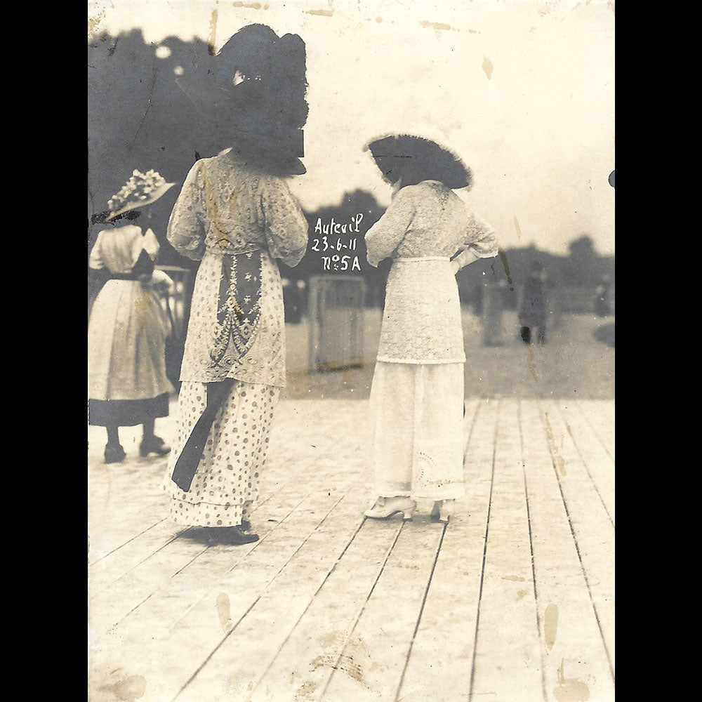 Tirage Argentique Vintage Paris 1930 - La Mode Aux Courses D'Auteuil, Format 13x18 Cm