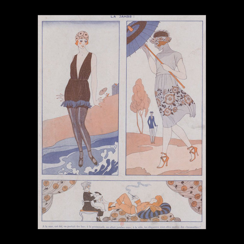 George Barbier - La Jambe, dessin pour La Vie Parisienne (1920)