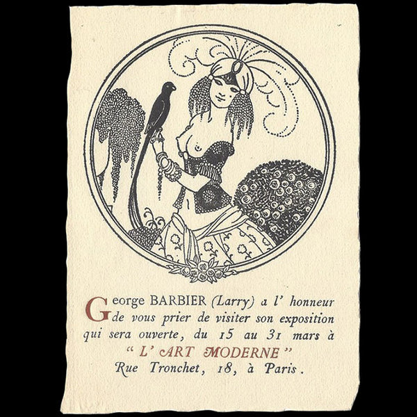 Barbier - Invitation à l'exposition de George Barbier (1911)