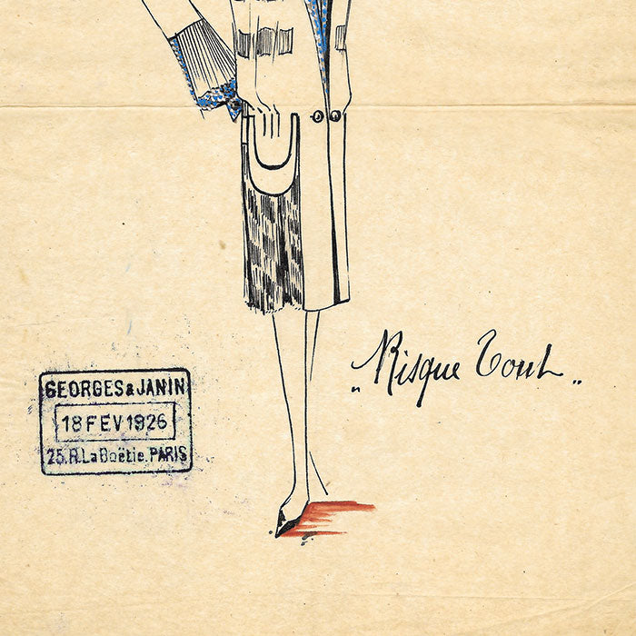 Georges & Janin - Risque tout, dessin de robe (1926)