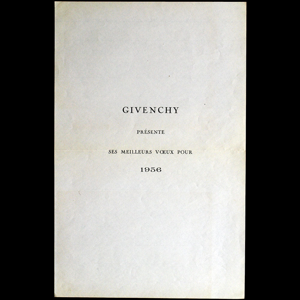 Givenchy - Voeux adressés en 1956