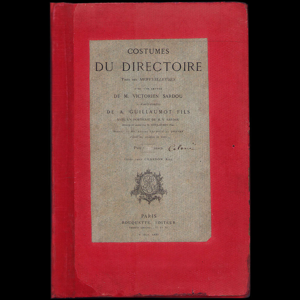 Costumes du directoire tirés des Merveilleuses par Guillaumot, exemplaire en couleurs (1875)