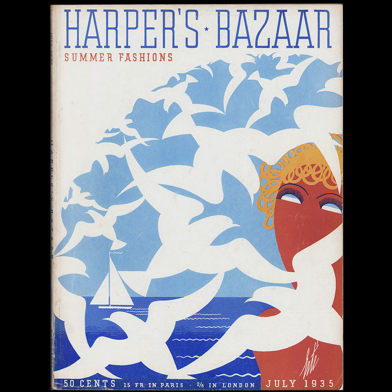 Harper's Bazaar, couverture d'Erté (1935, juillet)
