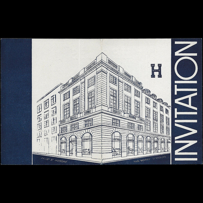 Hermès Sellier - Carte d'invitation aux soldes d'été (1938)