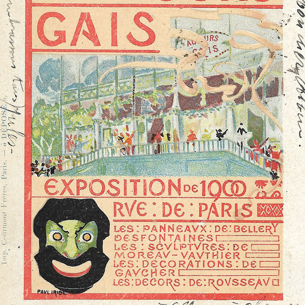 Paul Iribe - Exposition de 1900, la Rue de Paris, Le Théâtre des auteurs gais (1900)