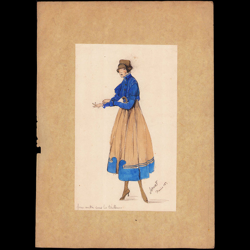Japhet - Dessin d'une robe (1916)