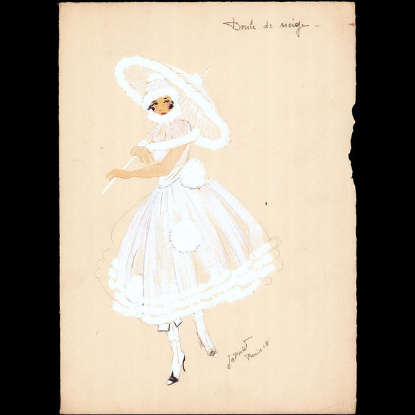 Japhet - Dessin de la robe boule de neige (1915)
