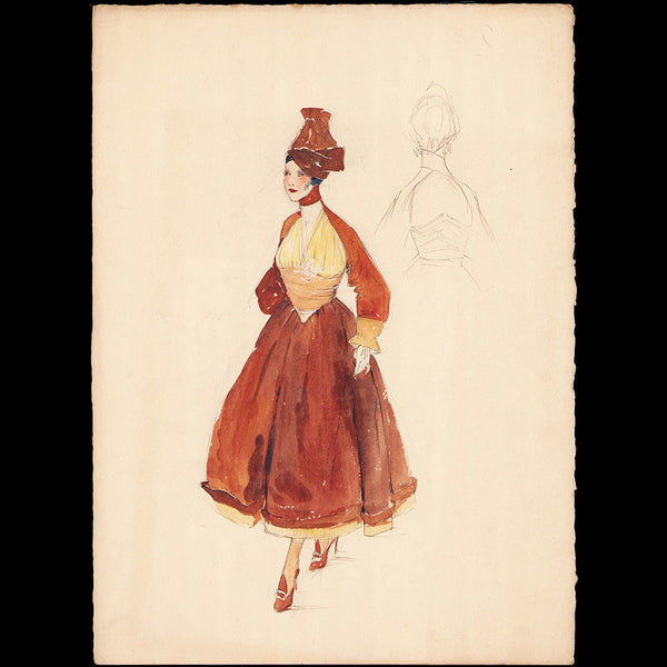 Japhet - Dessin d'une robe (circa 1915-1916)