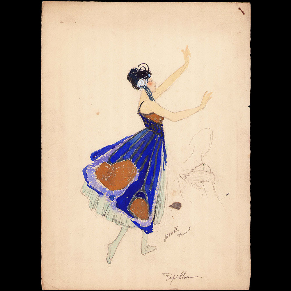 Japhet - Dessin de la robe papillon (1915)