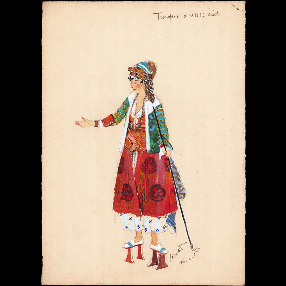 Japhet - Dessin d'un costume turc du XVIIIeme siècle (1915)