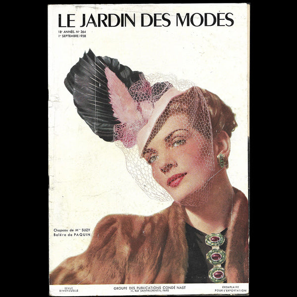 Le Jardin des Modes, n°264, 1er septembre 1938, Boléro de Paquin