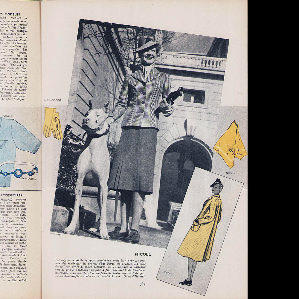 Le Jardin des Modes, n°279, 15 avril 1939, boléro de Bruyère