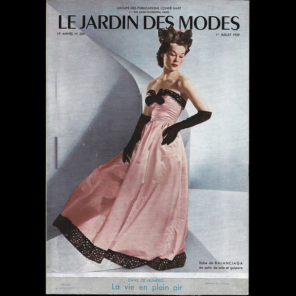 Le Jardin des Modes, n°284, 1er juillet 1939, Robe de Balenciaga