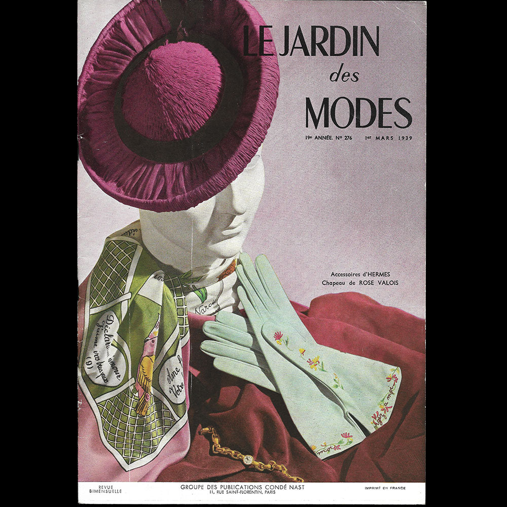 Le Jardin des Modes, n°276, 1er mars 1939, Accessoires d'Hermès