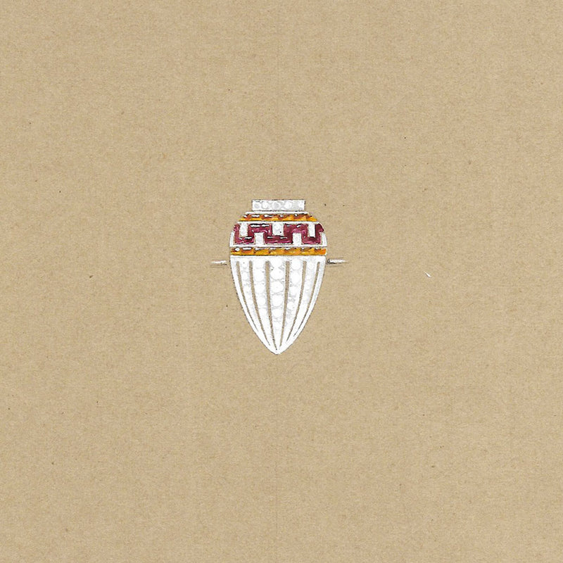 Jean d'Ylen - Dessin de bague pour un joaillier parisien (circa 1910-1912)