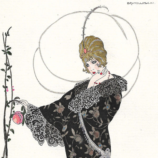 Journal des Dames et des Modes, Costumes Parisiens (1914) - Robe de bal, épreuve avant la lettre de Brunelleschi