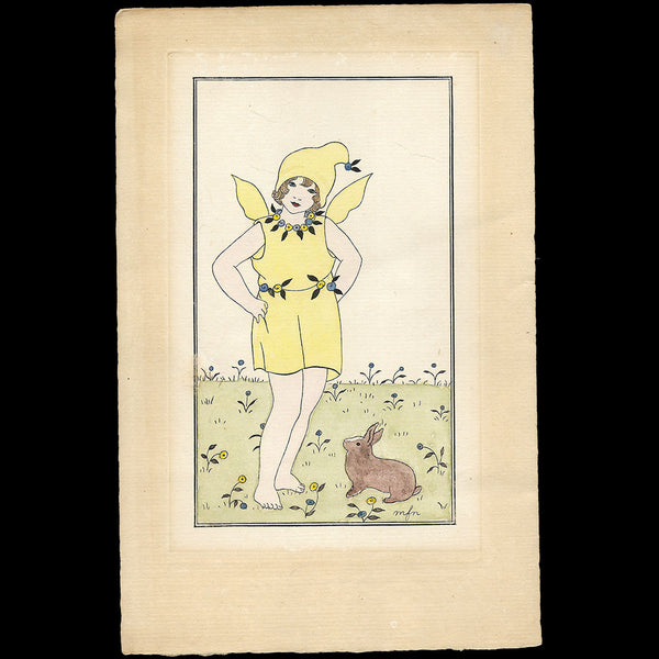 Journal des Dames et des Modes, Costumes Parisiens (1914) - Un Lutin, épreuve avant la lettre de Madeleine Franc Nohain