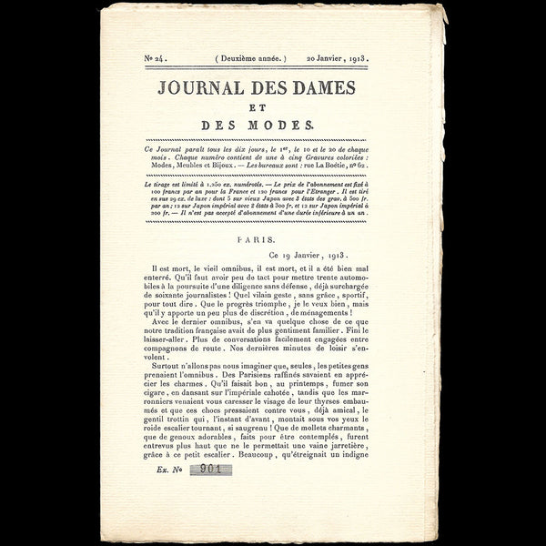 Le Journal des Dames et des Modes, Costumes Parisiens, n°24, 1913