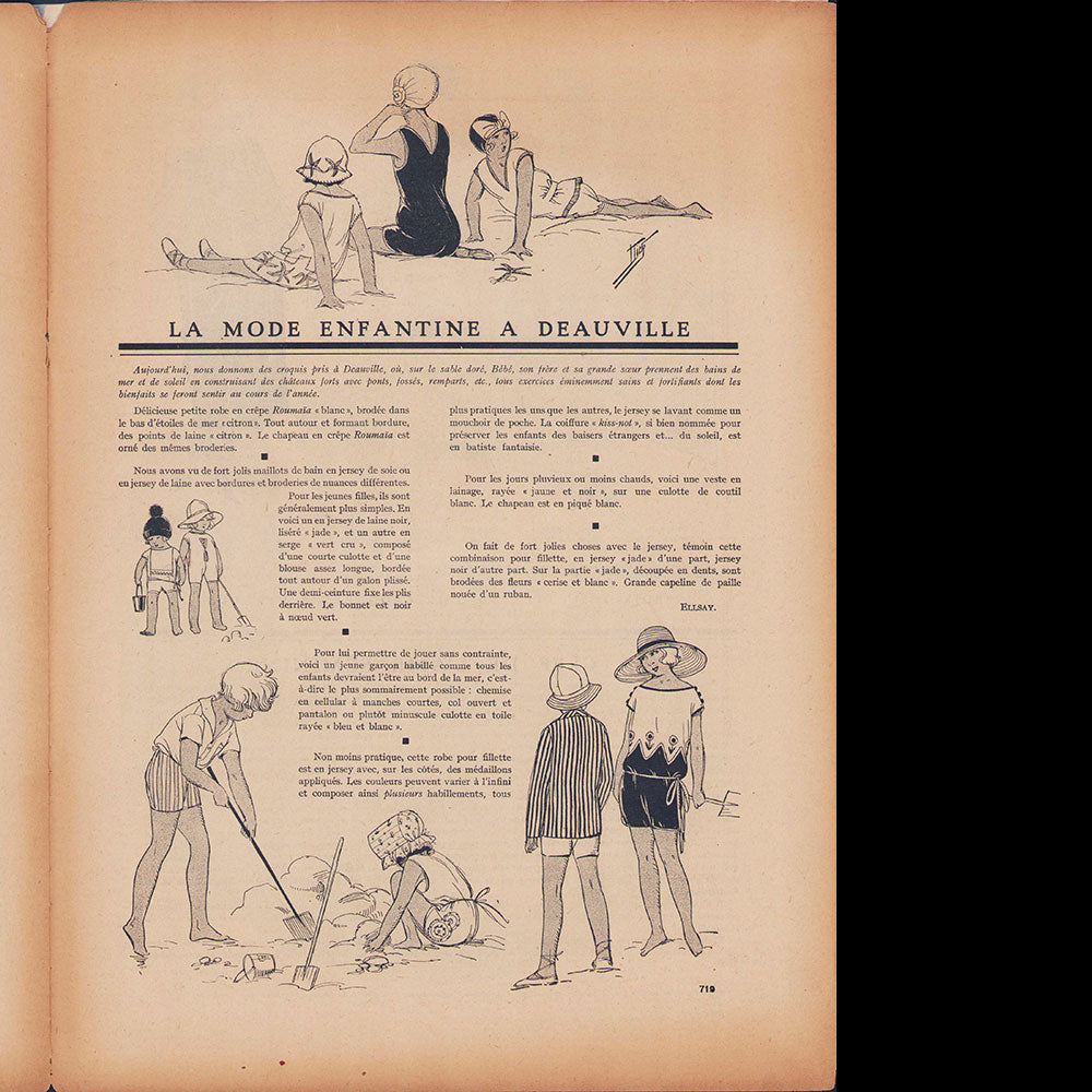 L’Art et la Mode (12 août 1922), couverture de Soulié