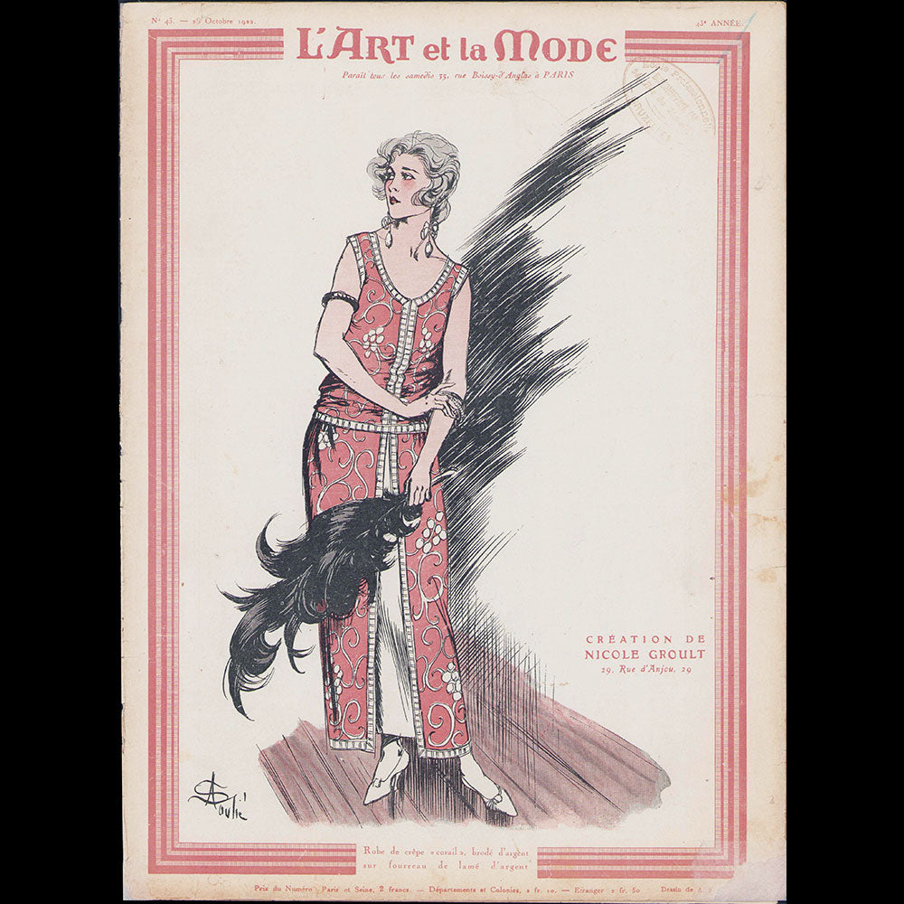 L’Art et la Mode (28 octobre 1922), couverture de Soulié