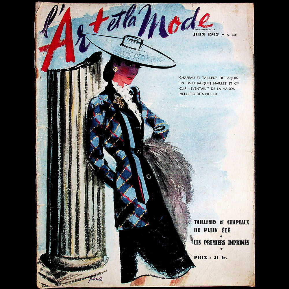 L’Art et la Mode (juin 1942), couverture de Pinta