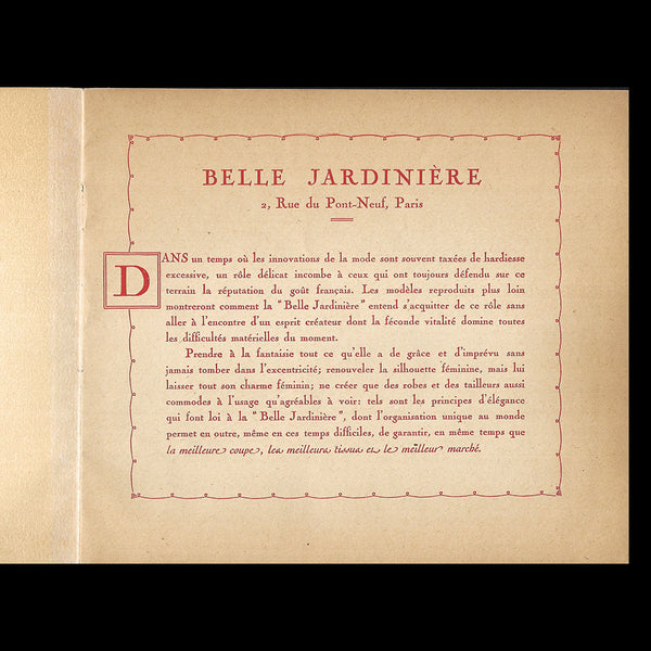 Belle Jardinière - Créations nouvelles pour l'été 1920