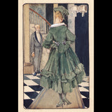L'Elégante en visite, dessin de L'hom pour une revue de mode (circa 1915)