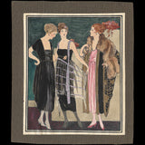 Worth - Trois modèles, dessin de L'hom pour Les Elégances Parisiennes (1918)