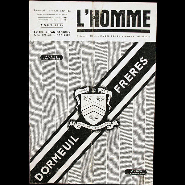 L'Homme n°132, aout 1954