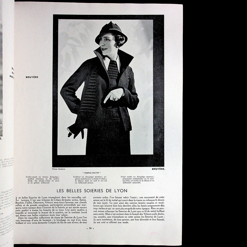 L'Officiel de la mode et de la couture de Paris - août 1933