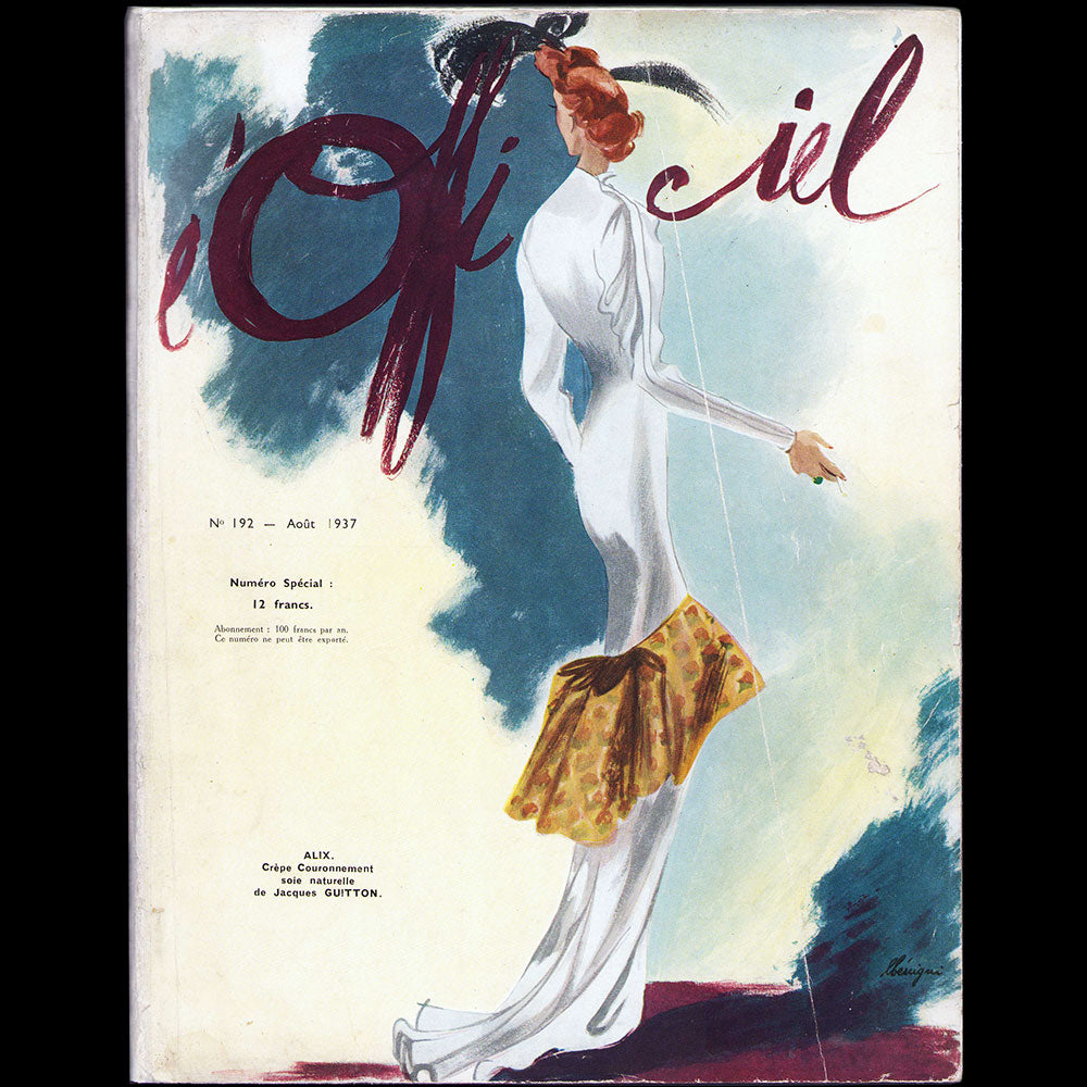 L'Officiel de la Mode et de la Couture de Paris - août 1937