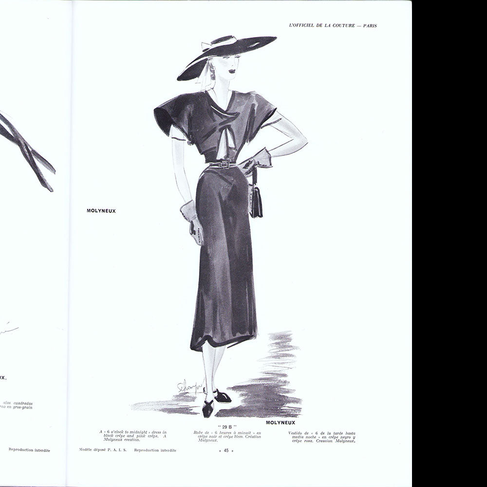 L'Officiel de la Mode et de la Couture de Paris - août 1937