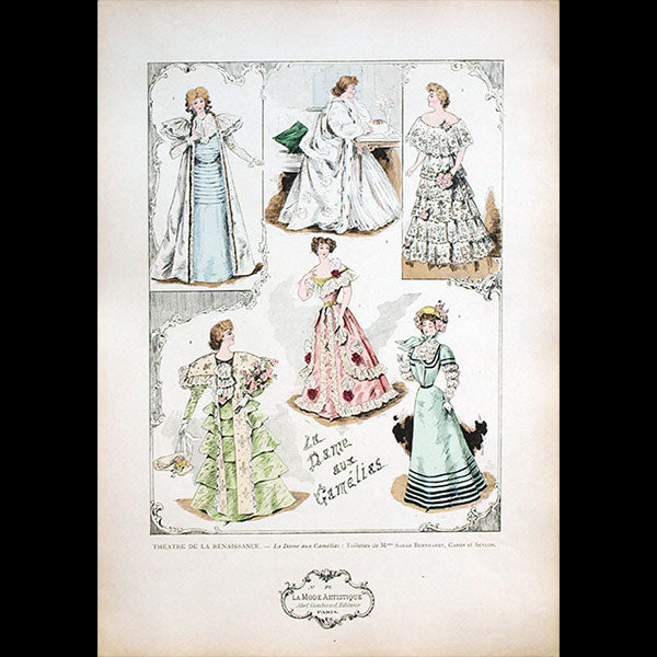 Doucet - Costumes de la pièce La Dame aux Camélias, gravure de La Mode Artistique (1896)