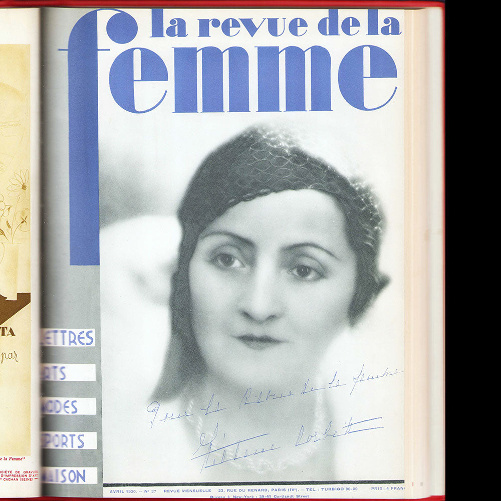 La Revue de la Femme - Réunion de 37 des 39 numéros de 1 à 39 (1926-1930)