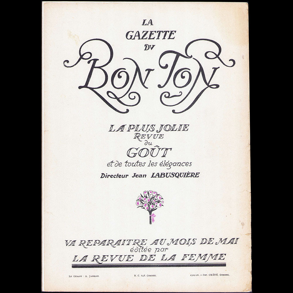 La Revue de la Femme - Réunion de 37 des 39 numéros de 1 à 39 (1926-1930)