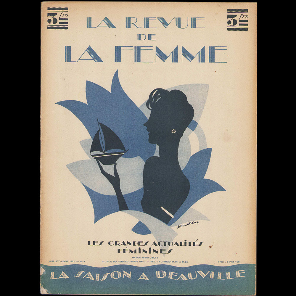 La Revue de la Femme, n°8 (juillet-août 1927), couverture de Bouchène