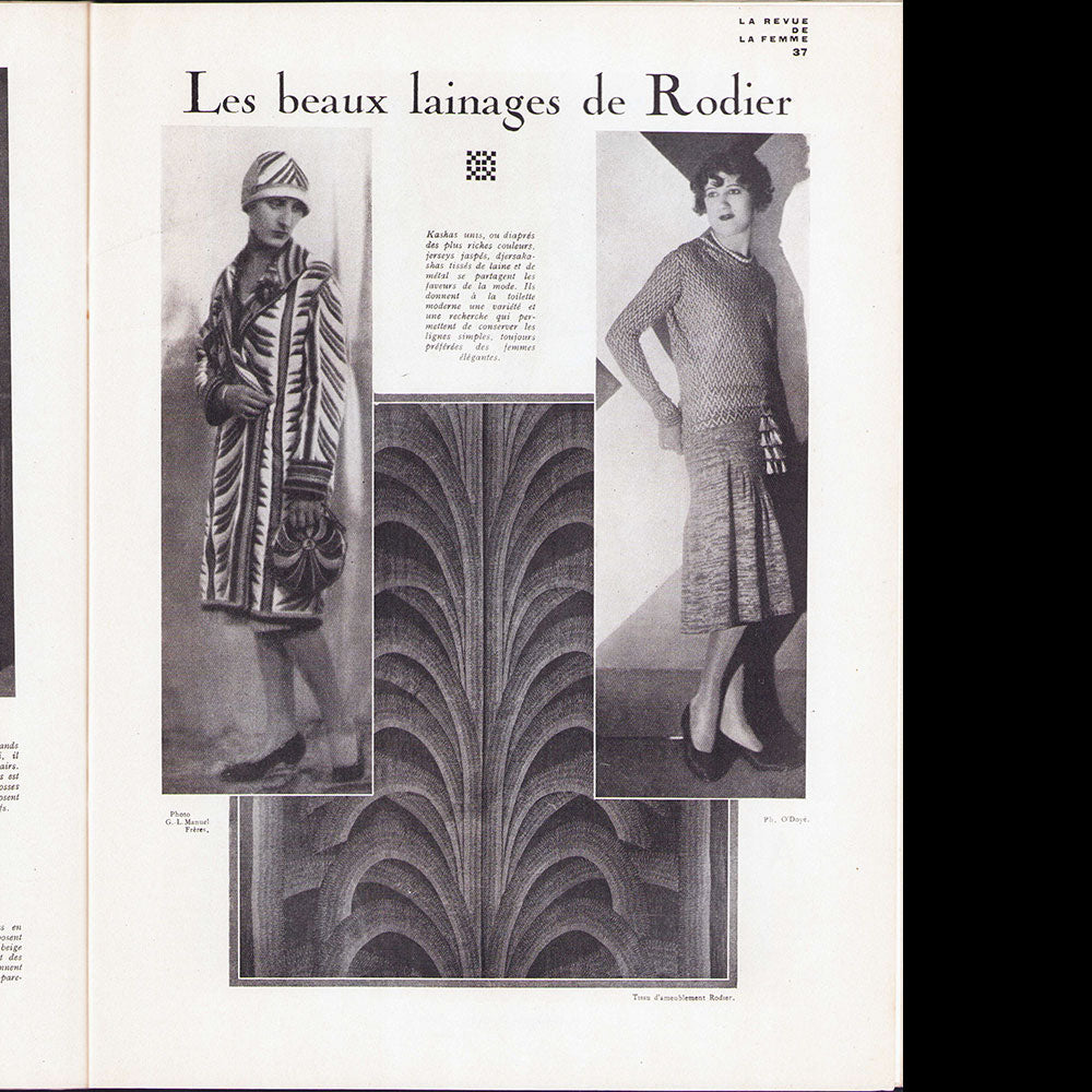 La Revue de la Femme - Réunion de 37 des 39 numéros de 1 à 39 (1926-1930)