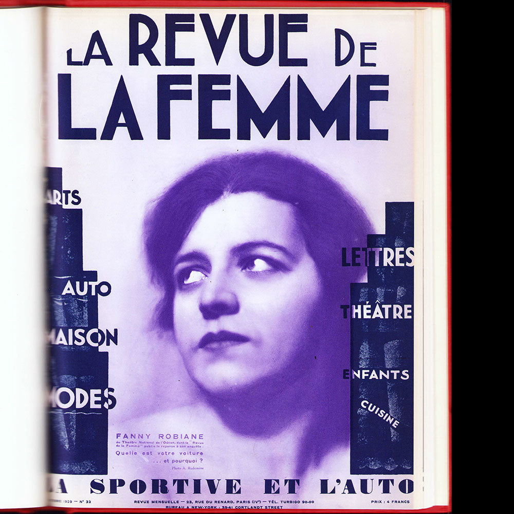 La Revue de la Femme - Réunion de 37 des 39 numéros de 1 à 39 (1926-1930)