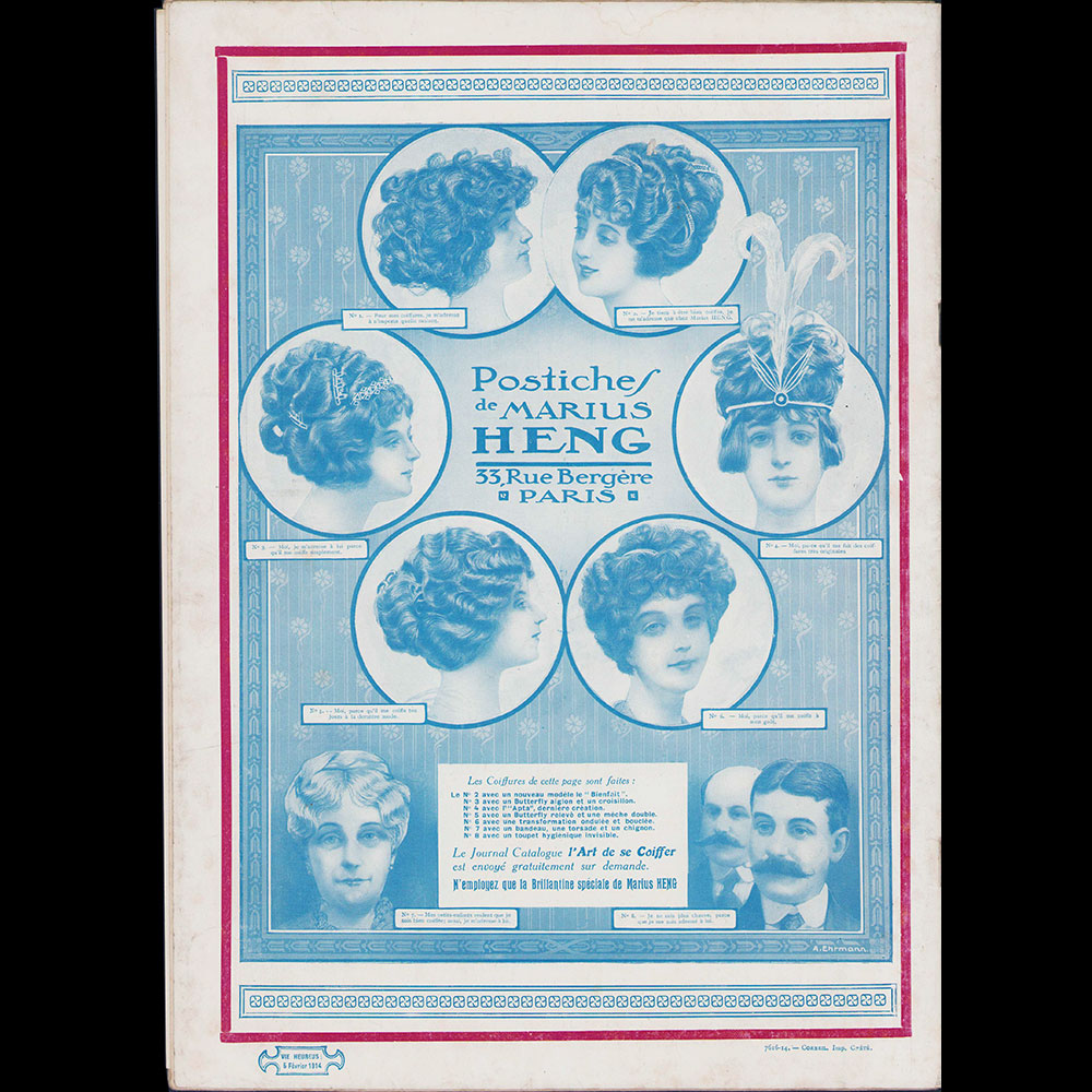 La Vie Heureuse, 5 février 1914, couverture de Brunelleschi