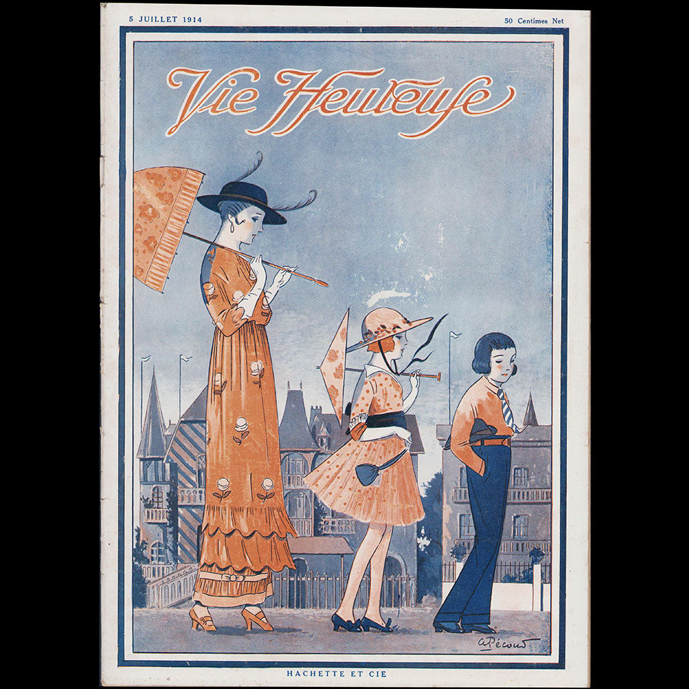 La Vie Heureuse, 5 juillet 1914, couverture d'André Pécoud