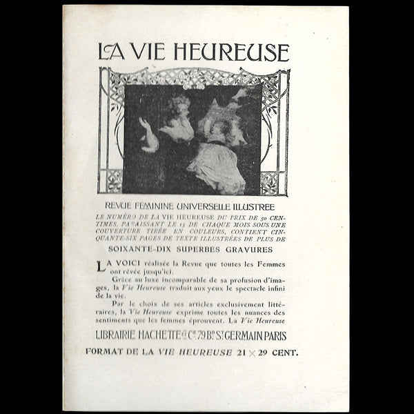 La Vie Heureuse - Document de présentation et d'abonnement (1902)