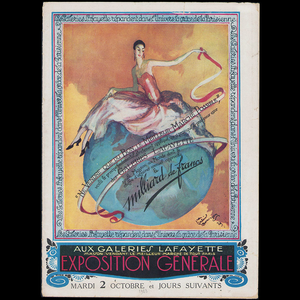 Aux Galeries Lafayette, Les Galeries Lafayette répandent dans l'univers la grâce de la Parisienne, catalogue illustré par Domergue (1923)
