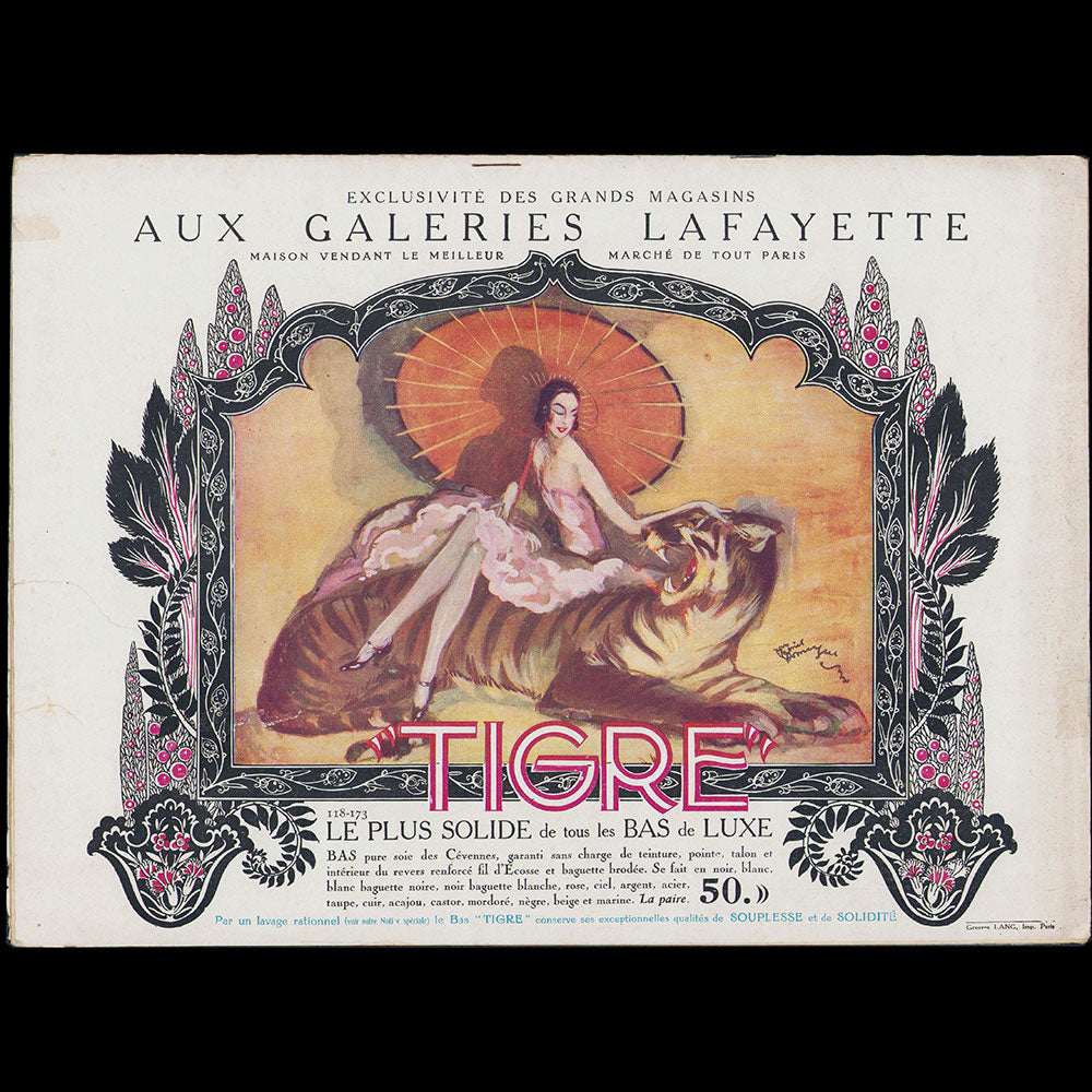Aux Galeries Lafayette, Les Galeries Lafayette répandent dans l'univers la grâce de la Parisienne, catalogue illustré par Domergue (1923)