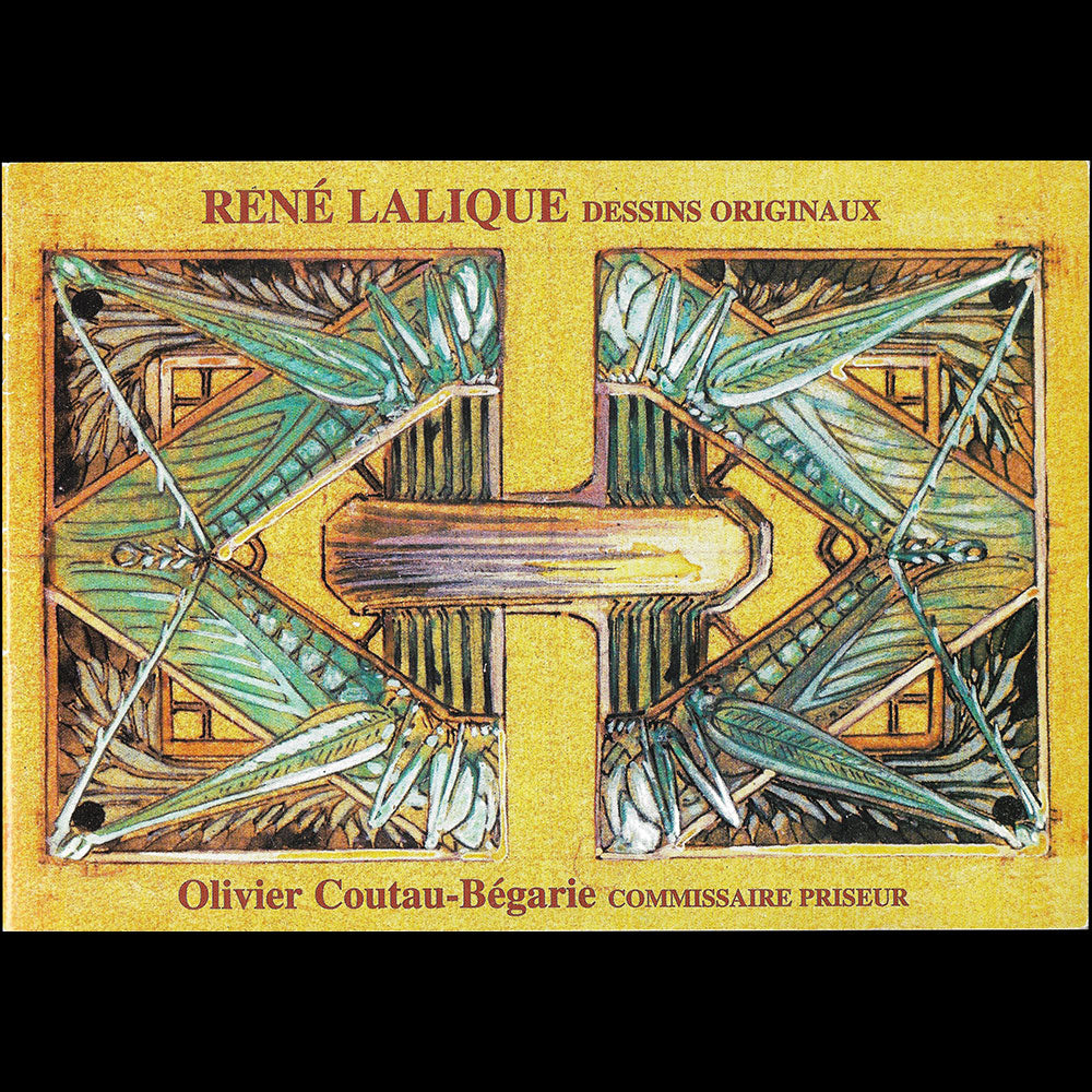 Lalique, dessins originaux de joaillerie, bijoux de verre, catalogue de vente du 30 octobre 1995
