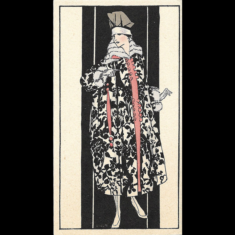 Les Elégances Parisiennes (septembre 1916) - Manteau de satin de Lanvin